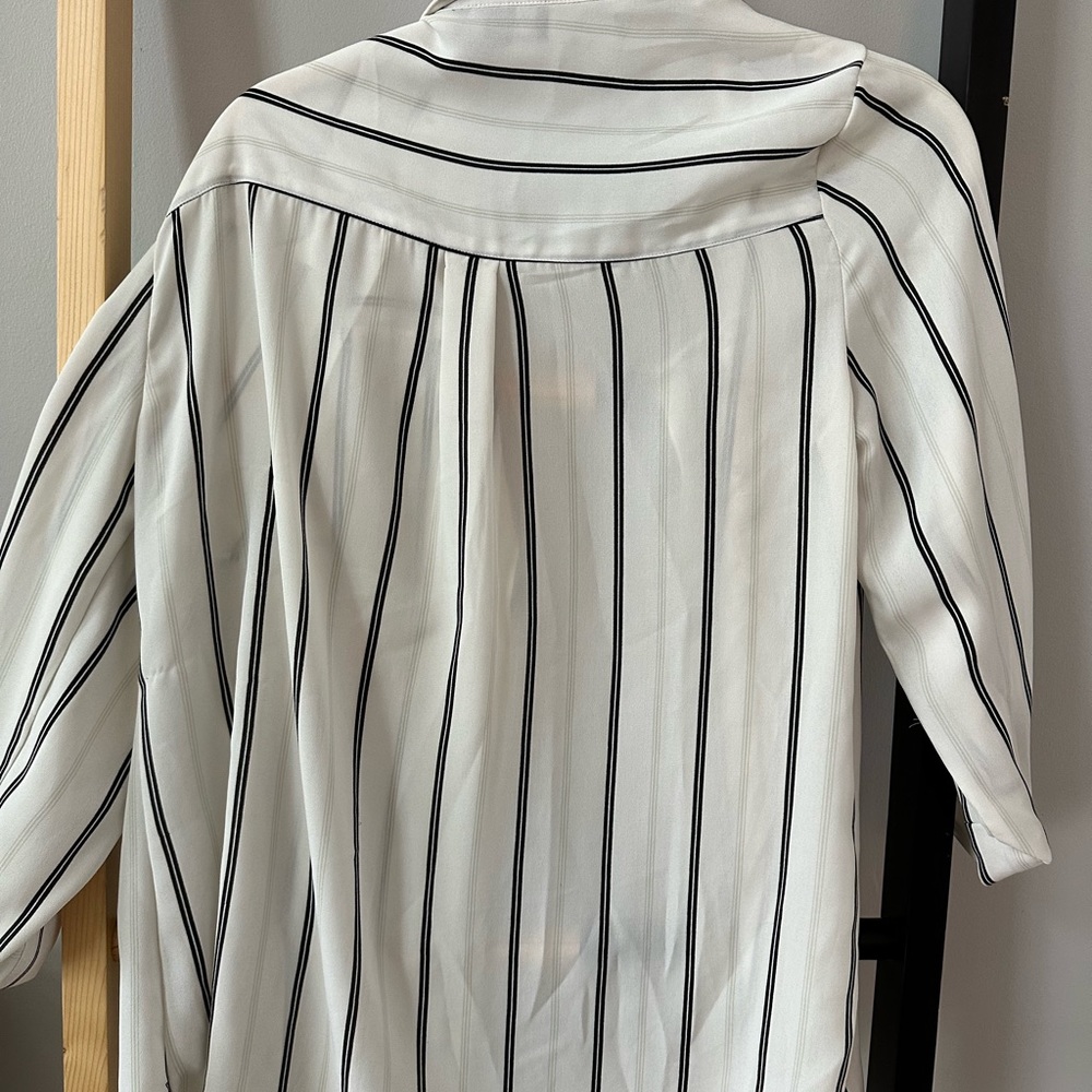 Business Casual Striped Button Down Top